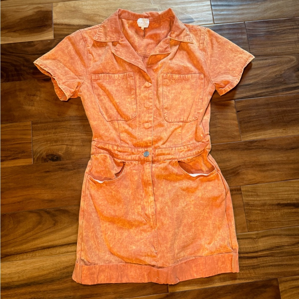 Orange jumpsuit dress